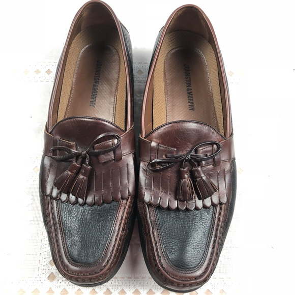 johnston and murphy black loafers